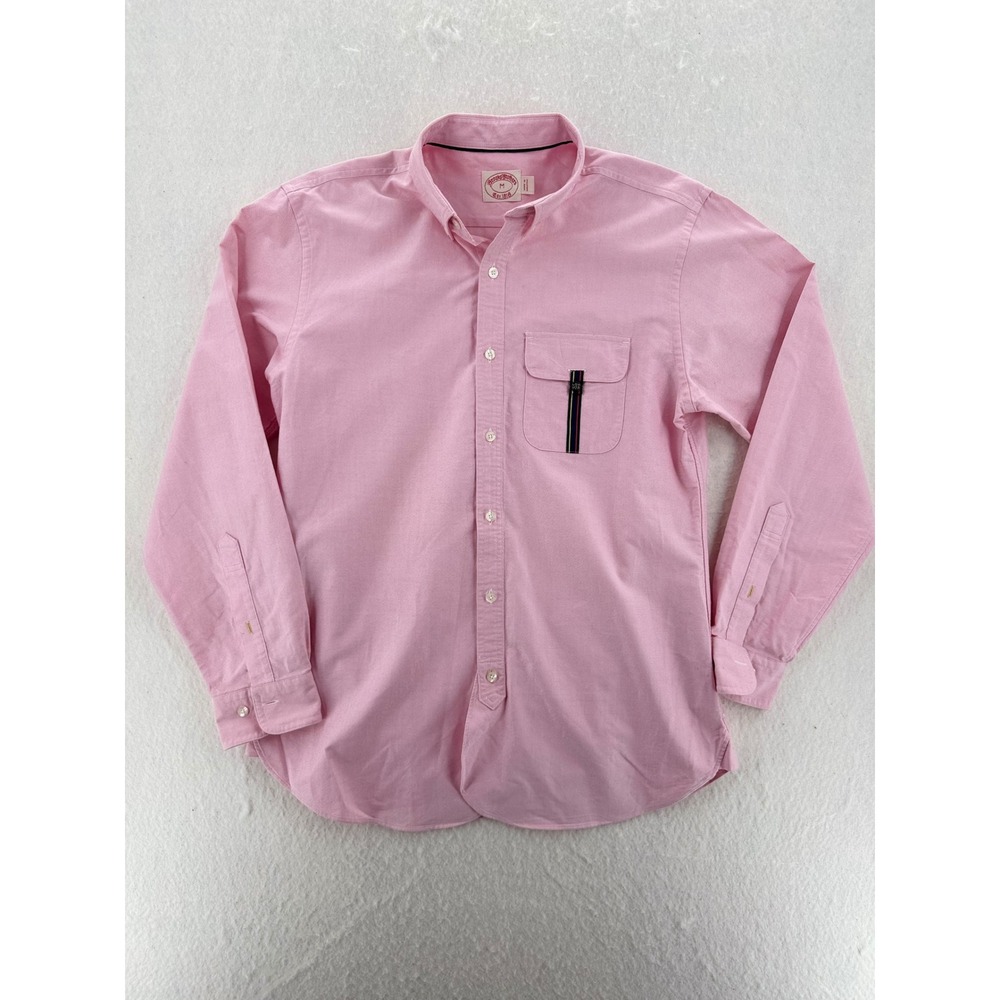 Brooks‎ Brothers - Oxford Button Down Shirt Pocket Ribbon - Pink - M - Mens